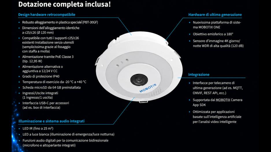 MOBOTIX c ONE: dotazione completa inclusa